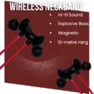 JAZZ Neckband Bullets Z2 Black and Red 3