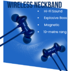 JAZZ Neckband Bullets Z2 Blue 3